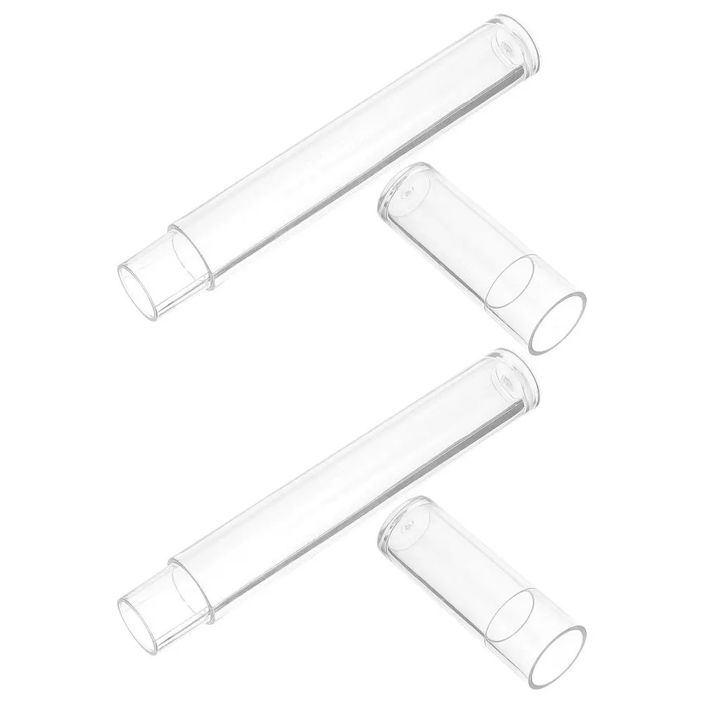 2 pezzi porta pinzette a tubo tondo custodia in plastica trasparente pinzette per ciglia portatili organizzatore perline da viaggio contenitore per piccoli oggetti
