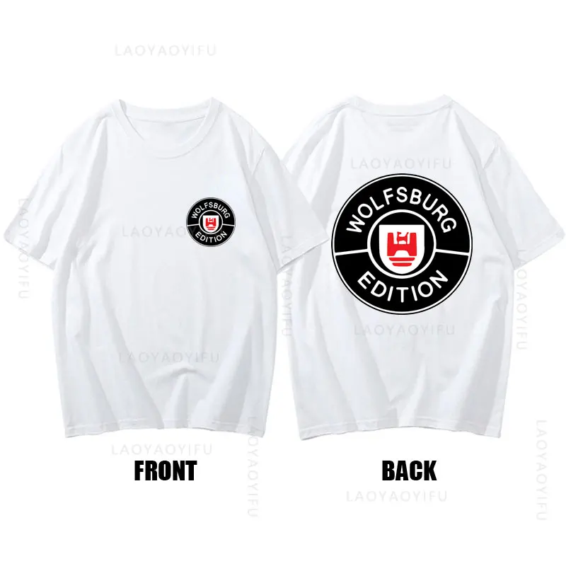 

Wolfsburg Edition Racing Logo Theme 100%Cotton Streetwear Men's Clothing Short Sleeve Tee T-shirt Y2k Women Funny Graphic Gym