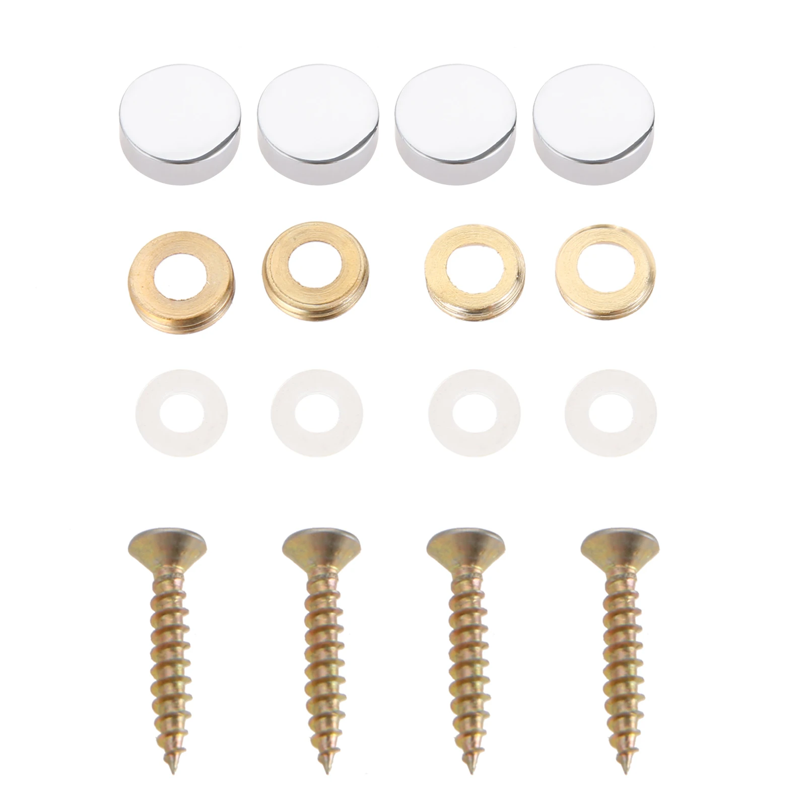 4pcs/set Mirror Nail Solid Copper Cap Cover Decor Fastener Fixing Mirrors Glass Tea Table Wardrobe 10/14/16/18mm w/screw+Washer