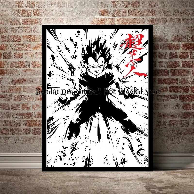 Japanese Hot-blooded Anime Canvas Painting Dragon Ball Vintage Goku HD Poster for Wall Art Living Room Anime Home Decor Picture