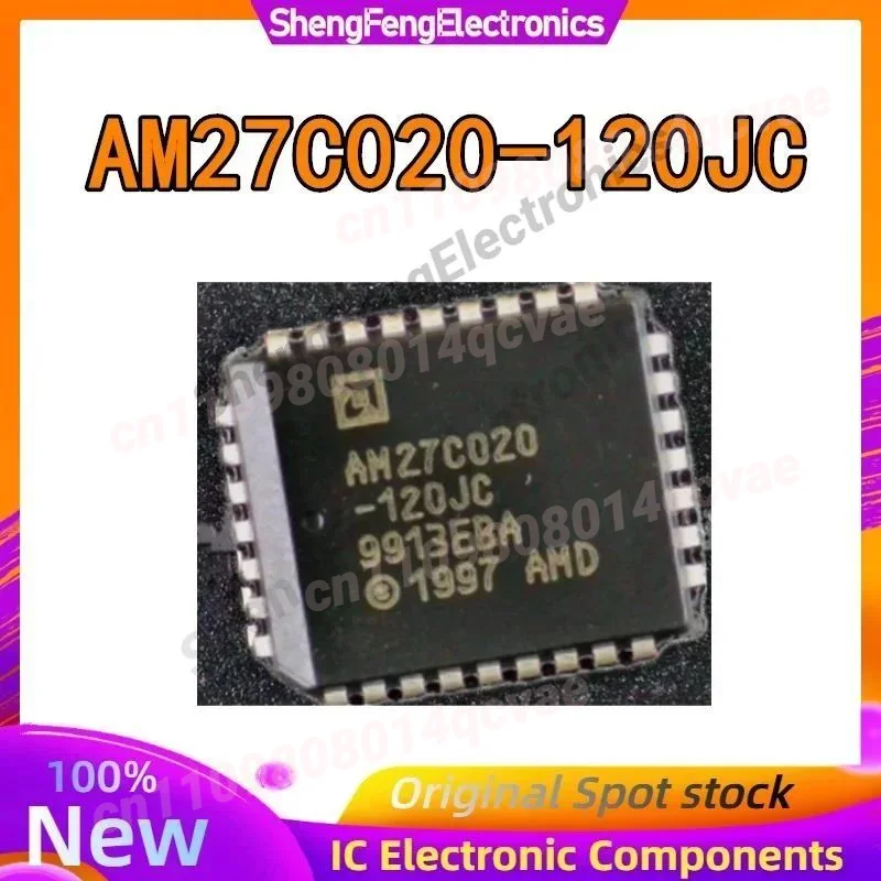5PCS AM27C020-120JC AM27C020 EPROM, 256K x 8, 32 Pin, Plastic, PLCC