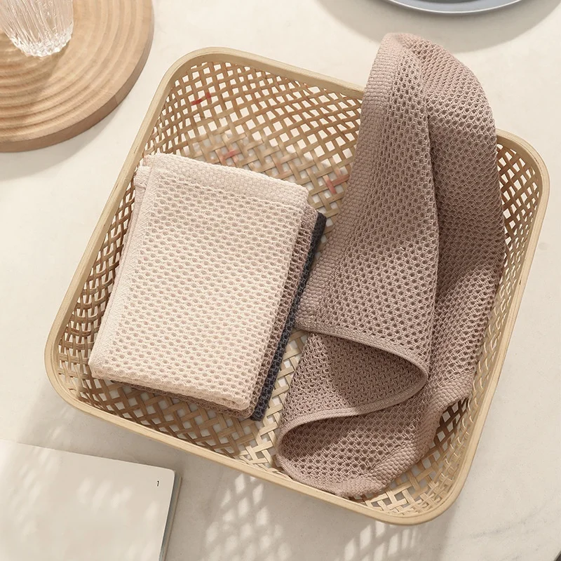 Cloth cotton square towel towel towel hand towel tea towel Japanese and Korean series honeycomb absorbent cotton breathable kitc