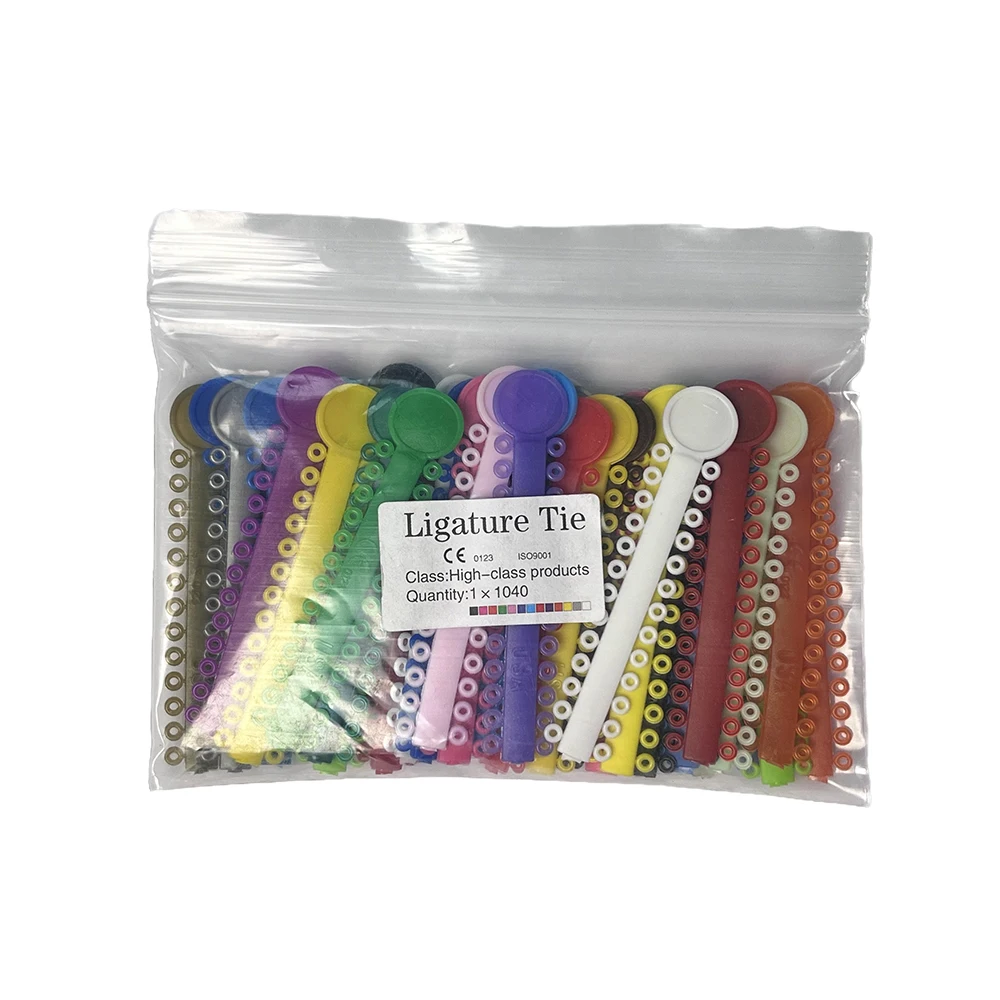 PIORPOY Dental Orthodontic Elastic Ligature Ties /40Sticks Colorful Bands for Dentistry Brackets Braces Ortho Treatment Mate