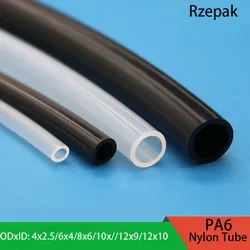 Tube en nylon haute pression PA6, compresseur d'air pneumatique, tuyau d'huile en polyamide lisse et rigide, diamètre 2.5mm, 4mm, 6mm, 8mm, 9mm, 10mm, 12mm, 2 m, 5 m, 10m