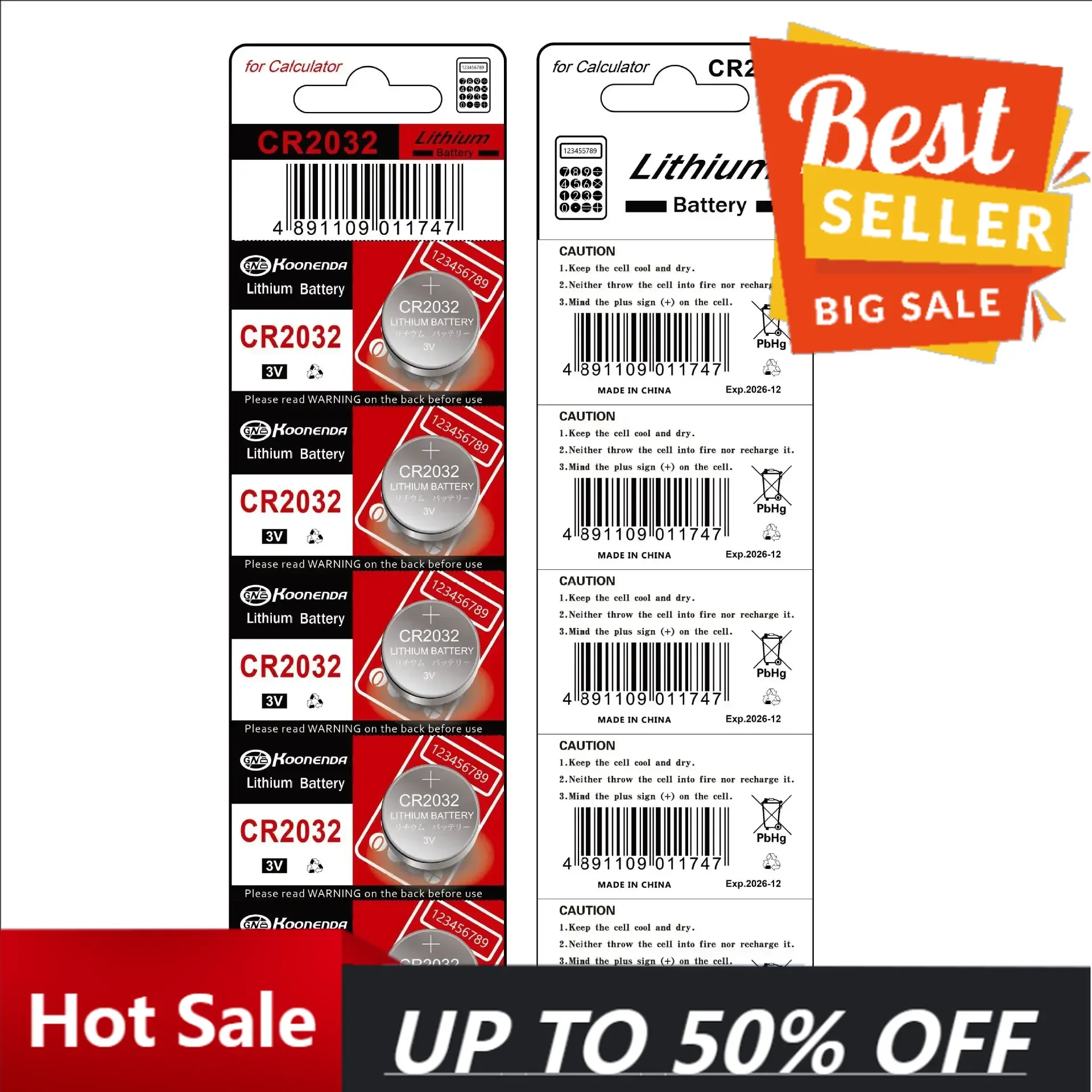 10pcs CR2032 Button Batteriy for Remote Control Calculator Watch Motherboard Button Cell Battery 3V Cr2032 Battery