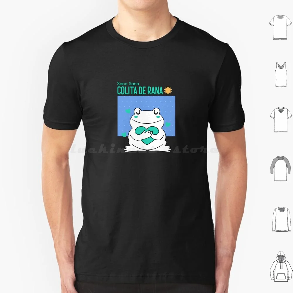Sana Sana Colita De Rana camiseta hombres mujeres niños 6xl Rana verde superticioso curación mexicana español azul lindo mexicano