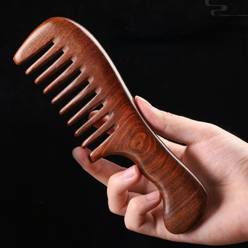 

Handmade Natural Sandalwood Hair Combs Anti-Static Sandalwood Scent Natural Hair Detangler Wooden Comb