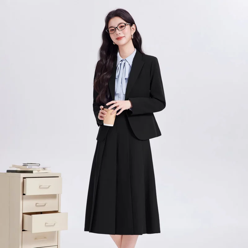 Long-sleeved blazer with a small suit collar, women's pants two-piece suit, new spring, autumn, winter cross-border trade profes