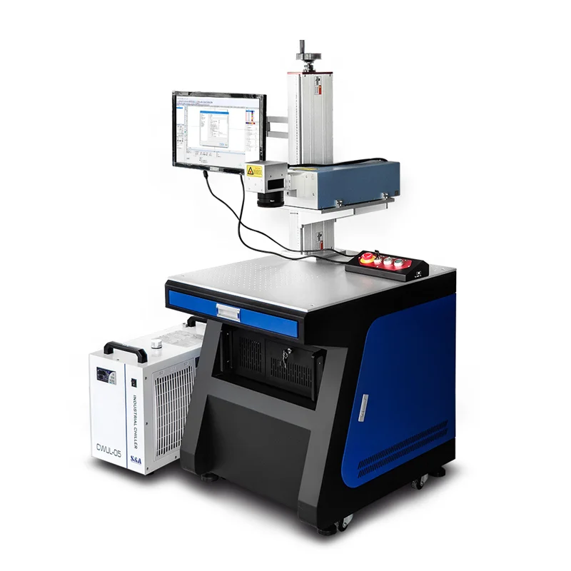 20W Water-cooled Laser Marking Machine Desktop Type Galvo Laser Engraving Machine With Computer Monitor Software
