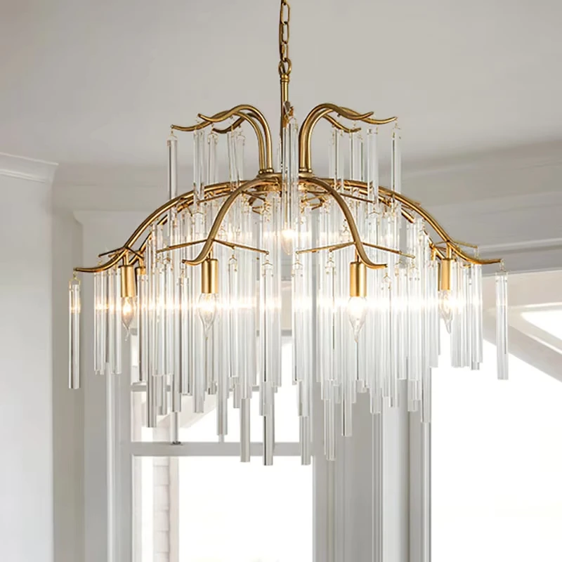Luxury American Style LED Pendant Light Living Room Dining Room Plum Blossom Glass Tube LED Pendant Light