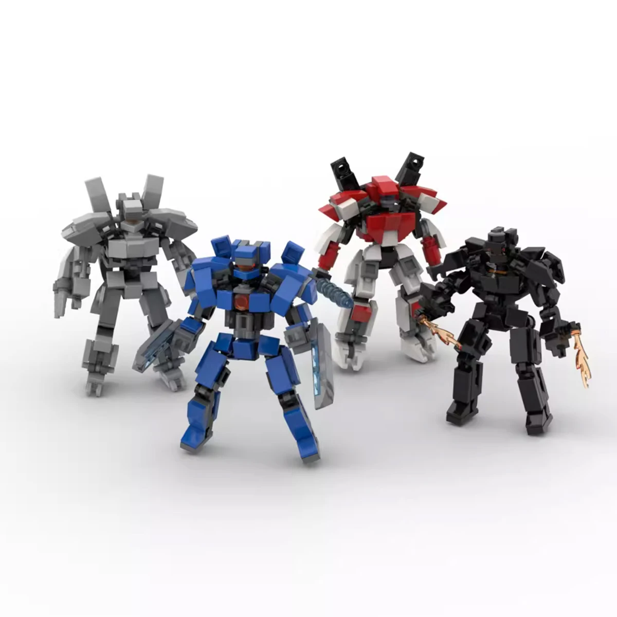 

MOC мини-робот, маленькая механическая боевая броня, сборная модель, головоломка, детская игрушка, подарок на день рождения, тихоокеанский Титан, меха, строительные блоки