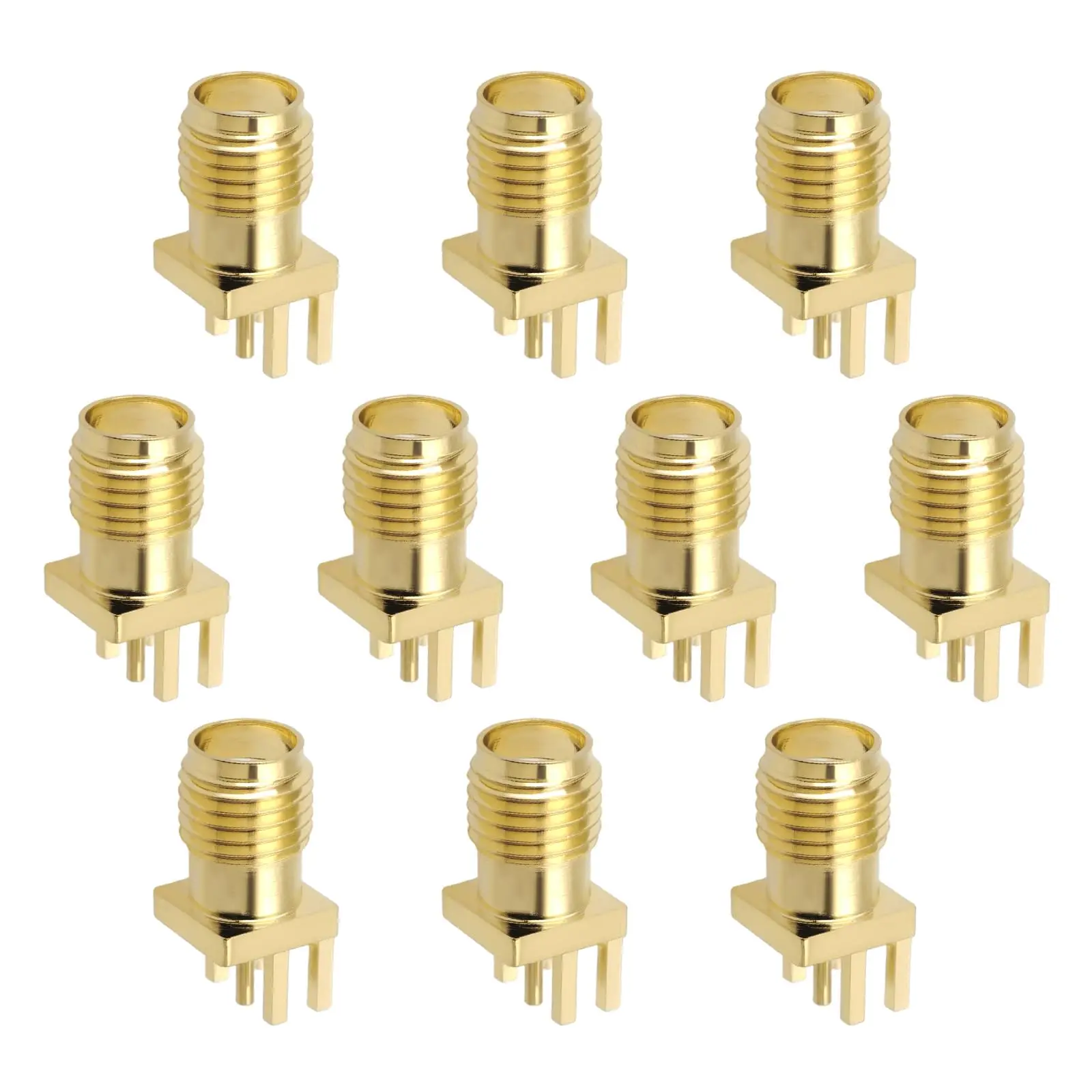 5/20/50Pcs SMA Female Jack Connector For 1.6mm Solder Edge PCB Straight Mount Gold plated RF Connectors Receptacle Solder
