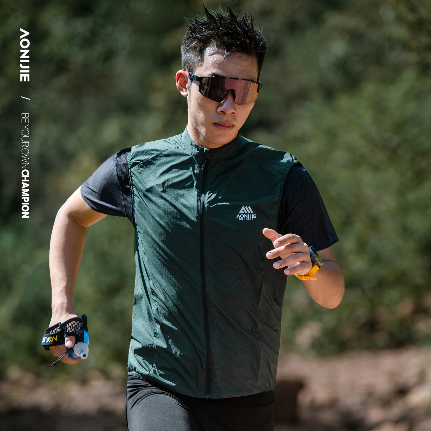 Aonijie Gilet sportivo da esterno Cappotto da corsa caldo antivento leggero per campeggio alpinismo escursionismo unisex