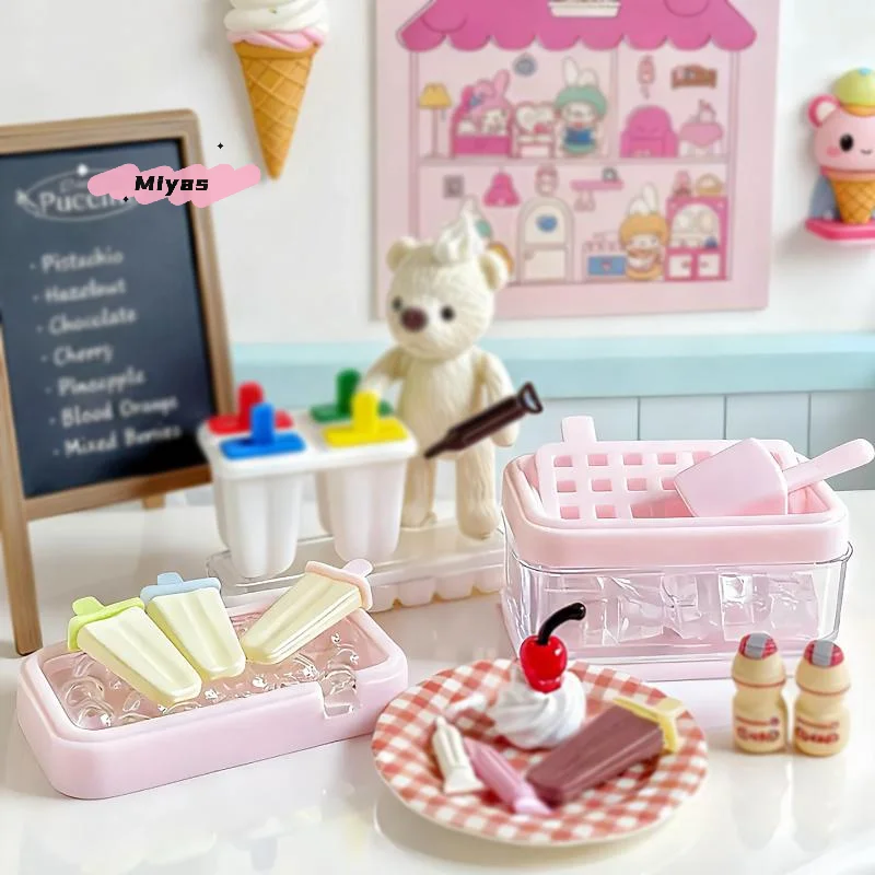 

1 Set Mini Ice-Making Box Set for 1/6 Dollhouse Ice Storage Food Play Decoration Accessories Toys Model Miniature