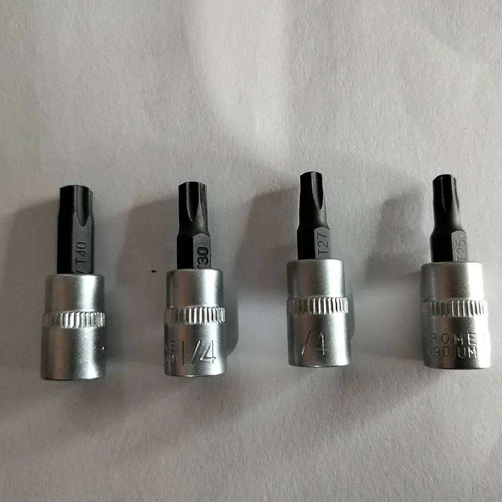1pc Torx Bit Sockets 1/4 Inch Driver Star Bit T8-T40 Screwdriver Bits Wrench Socket Adapter Extension Rod Hand-Tools