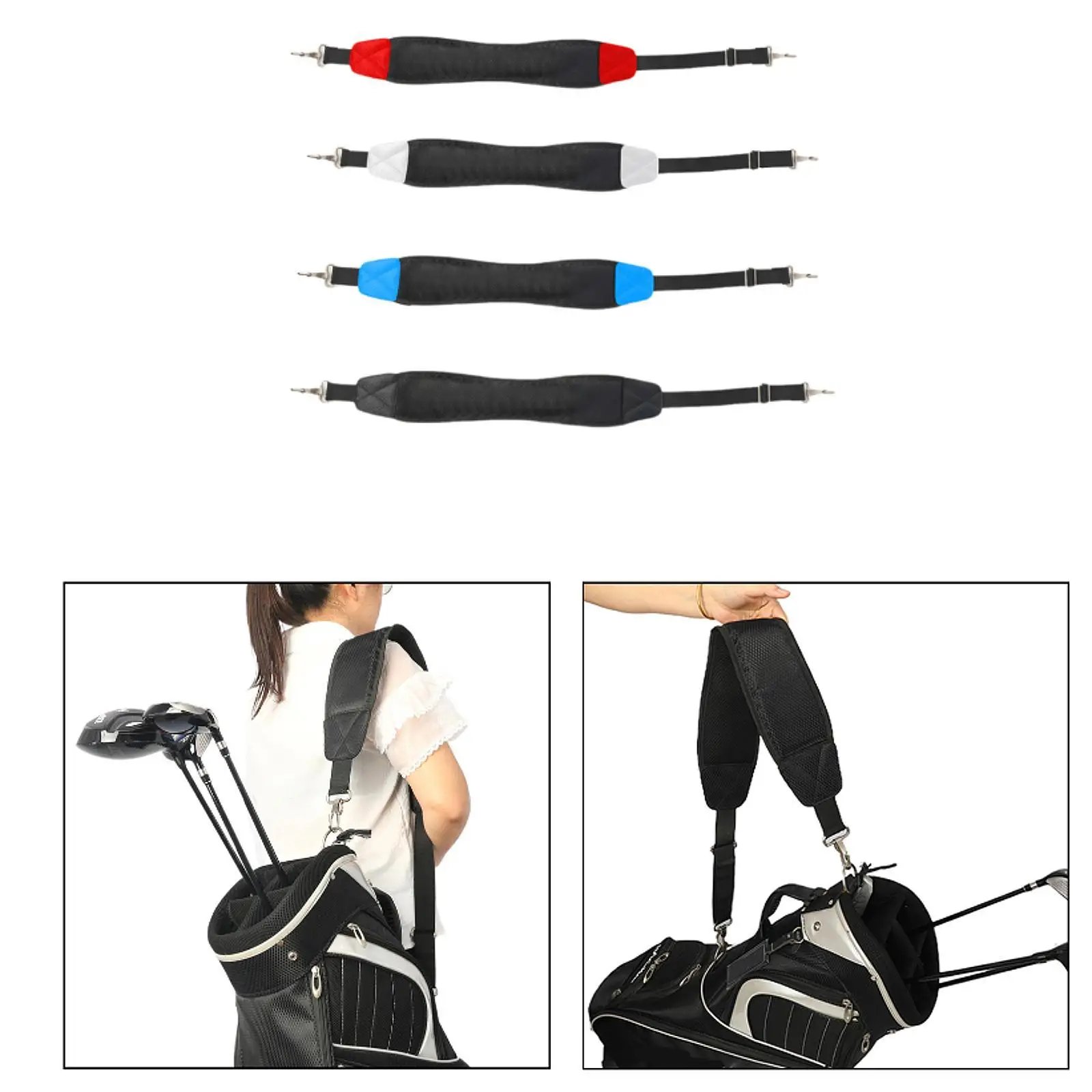 Sangle de remplacement pour sac de Golf, sangle rembourrée simple réglable, accessoires pour golfeur, Installation facile, sangle d'épaule Portable pour sac de Golf