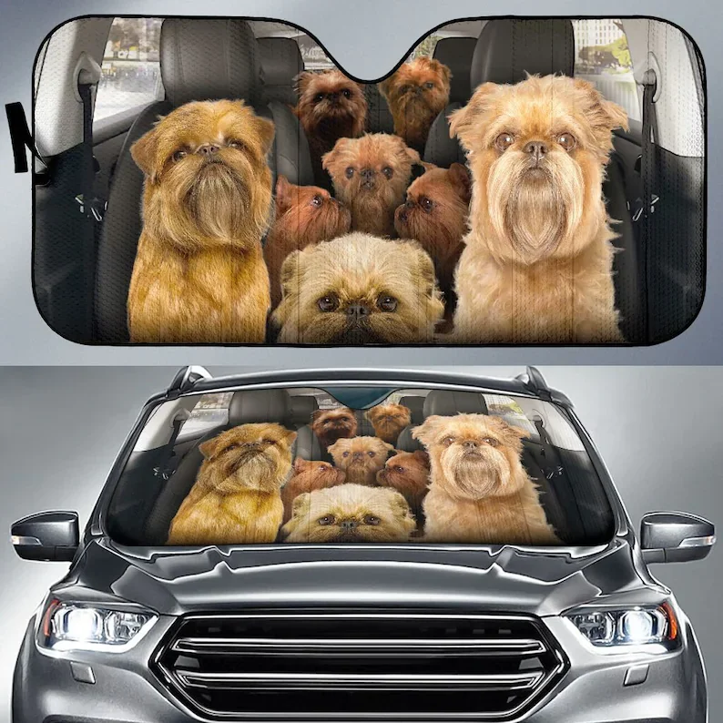 

Griffon Bruxellois Long Hair Auto Sun Shade70 Car Accessories, Custom Animal Pattern Sunshade,STYLE FOR CAR