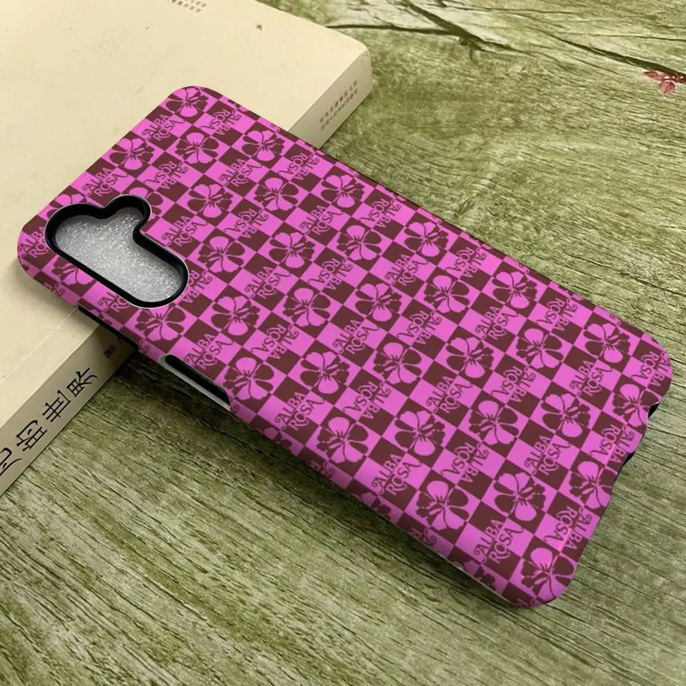 

Fashion A-ALBA R-ROSA Phone Case for SamsungS25 Film Shell GalaxyS24Ultra 23plus S22 21 A56 36 26 16 Luxury Double layer Cover