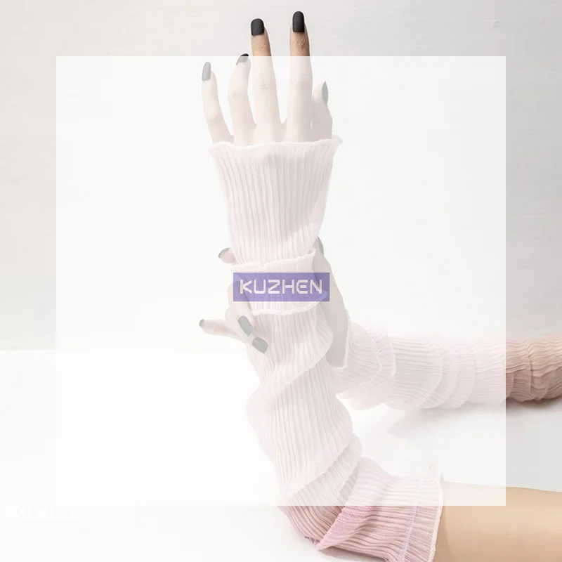 /Kuz/1 Pairs Lace Fake Sleeves Nail Art Photo Props Detachable Decorative Cuff Nail Polish Tip Display Accessories Manicure