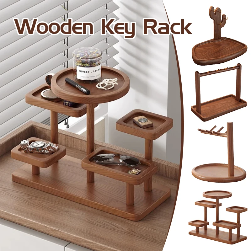 

Скандинавский деревянный брелок для ключей и блюдо для ювелирных изделий, многофункциональная подставка для ключей для прихожей, гостиной, комода, домашнего декора и подноса-органайзера