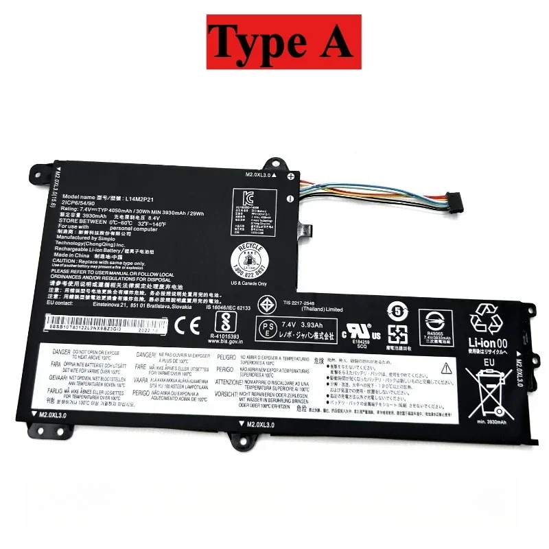 

L14M2P21 L14L2P21 Laptop Battery For Lenovo IdeaPad Yoga 500-15ISK 510S-14ISK 720-15IKB 310S-14ISK 330S-15IBK 300S-14ISK S41-35