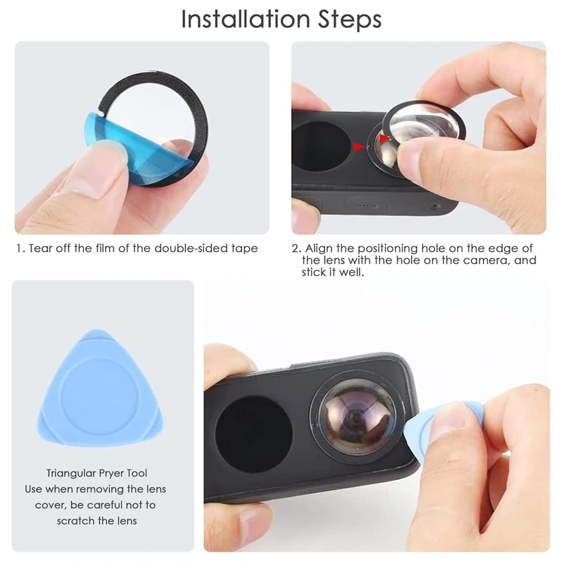 Lens Guards Camera Body Sticky Protector Cover Kits Lens Cap With Adhesive For Insta 360 ONE X2