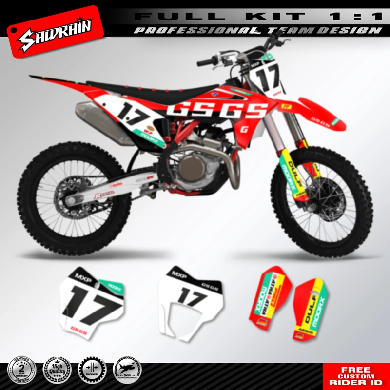 

Sawrain Motorcycle Sticker Custom Team Graphics Decals Kit For GASGAS EC MC 2021 2022 2023 Red White