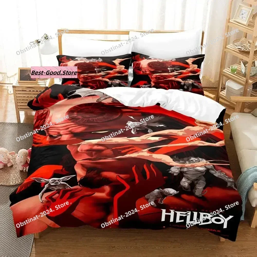 The Film Hell Boy Bedding Set Single Twin Full Queen King Size Bed Set Aldult Kid Bedroom Duvetcover Sets 3D Print 2022