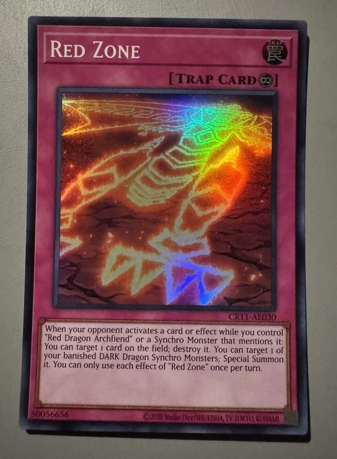 

Yugioh KONAMI Duel Monsters CR11-AE030 Red Zone Super Rare Asian English Collection Mint Card