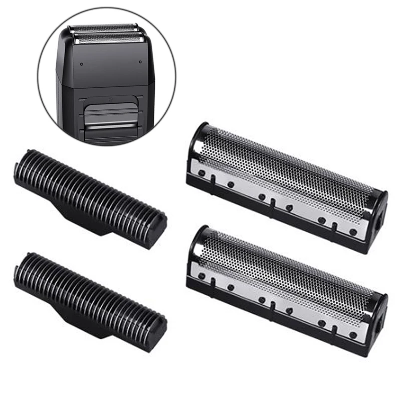 4Pcs/Set Brand New Km-1102 Stainless Steel Hair Clipper Trimmer Shaver Replacable Durable Heads Knife Covers