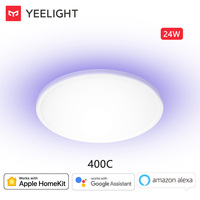 Yeelight Smart LED Ceiling Light 400C 24W Ultra Thin 2700K-6500K Dimmable RGB Ambient Backlight App Control for Homekit Mijia