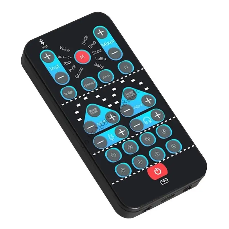 

594F Мини-изменитель голоса, микрофон, голосовые модуляторы, маскировка, 8 звуковых эффектов, мониторинг в реальном времени для