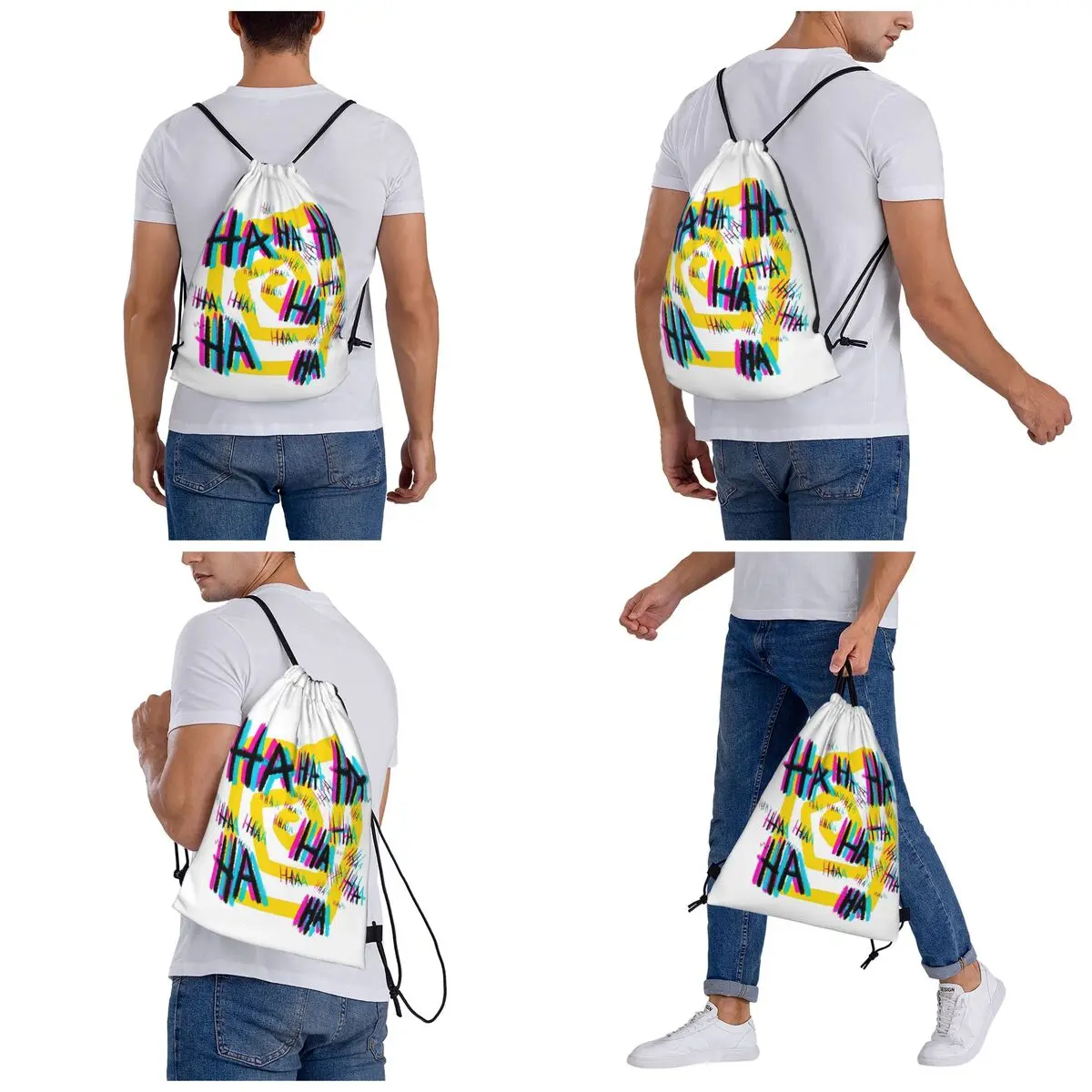 Michael's Laugh The Magnus Archives Backpacks Multi-function Drawstring Bundle Pocket Sundries Bag Book Bags for Travel School