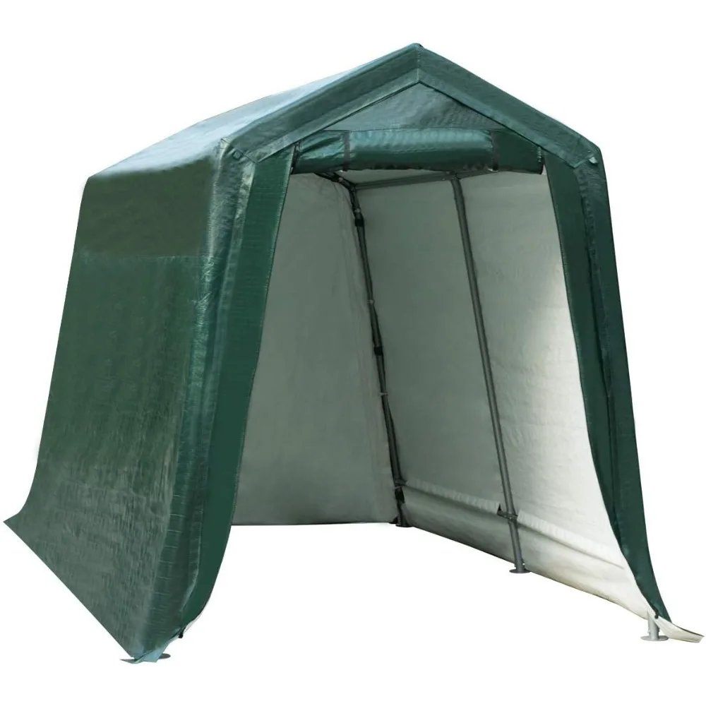 

7 Ft x 12 Ft Outdoor Storage Shelter, Patio Storage Tent, Enclosed Carport Shed with All-Steel Metal Frame and Waterproof Ripst