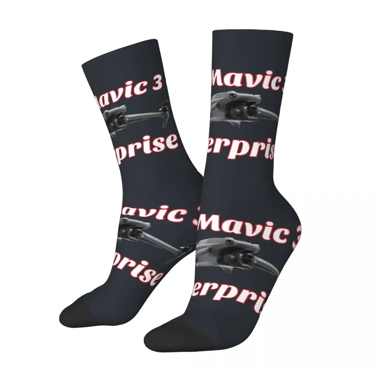 Hip Hop Retro Mavic 3 Enterprise Crazy Men's Socks Unisex DJ Harajuku Seamless Printed Crew Sock official-website tops fugees