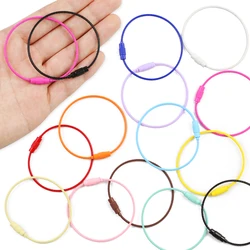 2~20pcs 15CM Colorful Stainless Steel Wire Rope Pendant Key Clasp Chain Connector For Jewelry Bracelet Making DIY Accessories