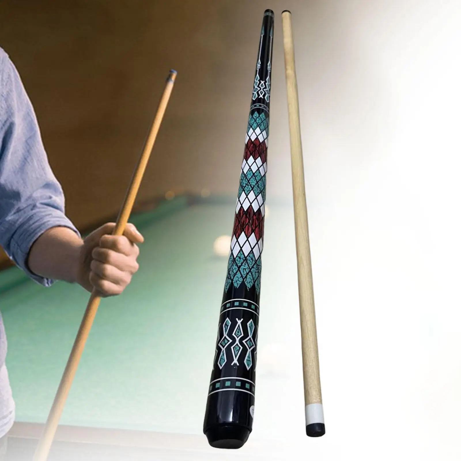 

Billiard Pool Cue Stick 57" Segmented Two Section Economic Professional Pool Stick for Games Training House Practice Men Women