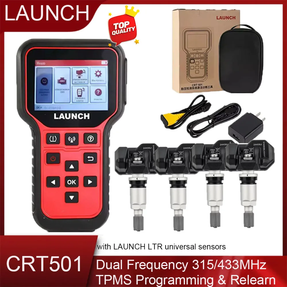 Диагностический инструмент LAUNCH CRT501 TPMS (аналог CRT5011) 315 МГц и 433 МГц, активатор датчиков давления в шинах, программатор TPMS, OBD2 сканер для перепрограммирования