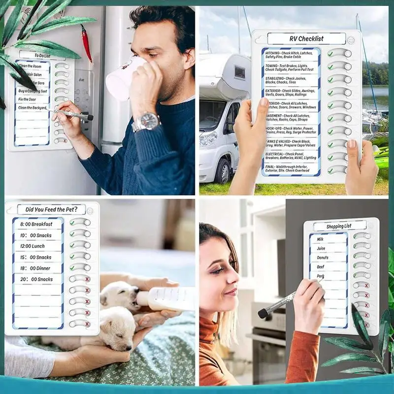 YSS-2X Erasable Chore Chart For Kids To Do List Routine Task Planning Board With Magnetic Stickers Refrigerator Magnet