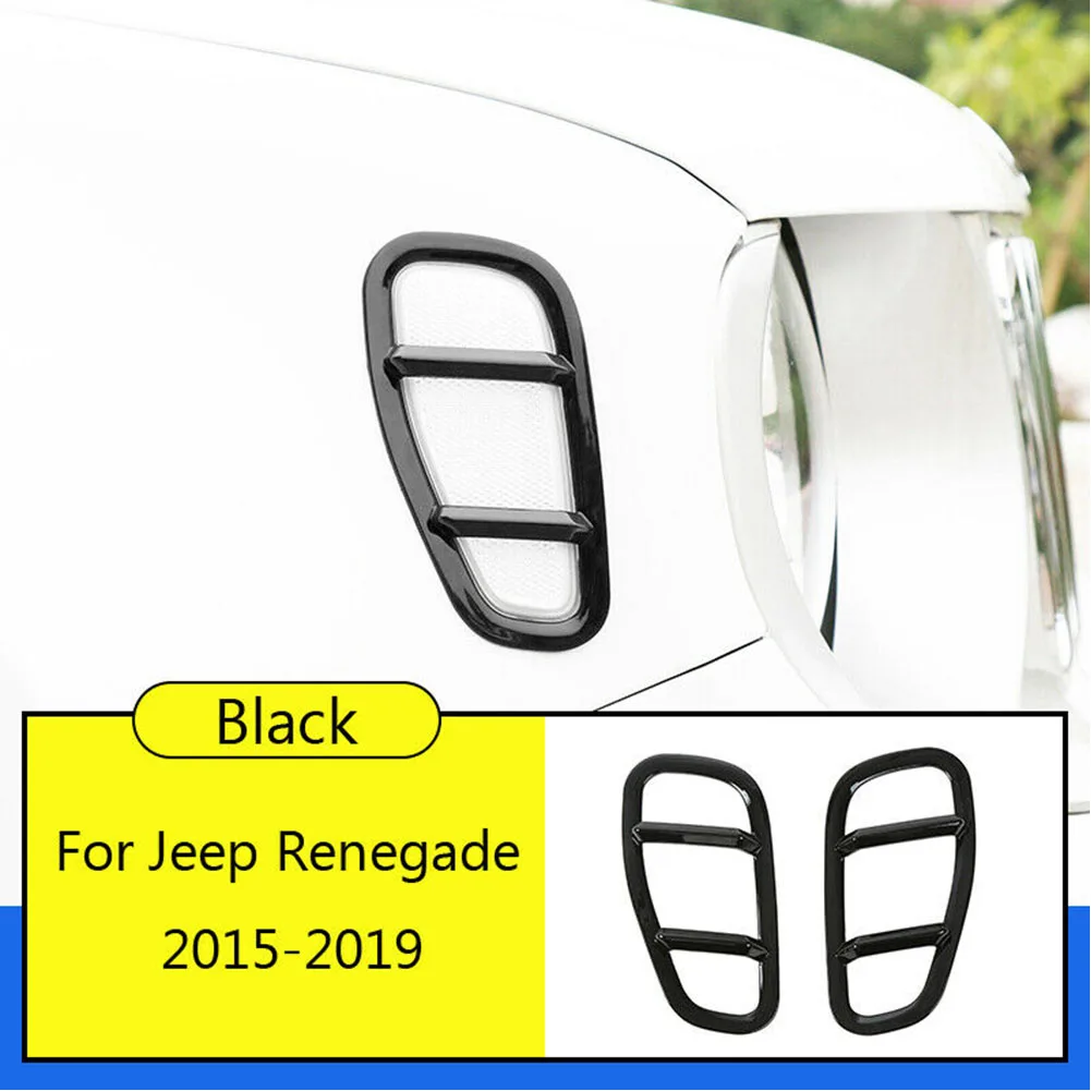

Набор из 2 чехлов для боковых фонарей, совместимых с Jeep для RENEGADE 2015 2019, запасные части из АБС-пластика, внешние детали