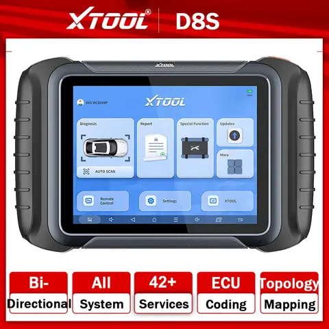 Outils de diagnostic automobile XTOOL D8S V2.0, scanner automobile, codage ECU, 42+ services, Topplogy, contrôle bidirectionnel, CANFD, DOIP, FCA