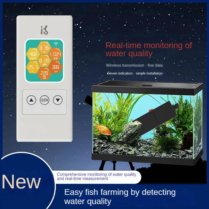 NEW Host/probe separate type Aquarium water quality detector 8.0/8.0pro ORP/TDS/EC/Salinity/SG/Temp/PH Hydroponics