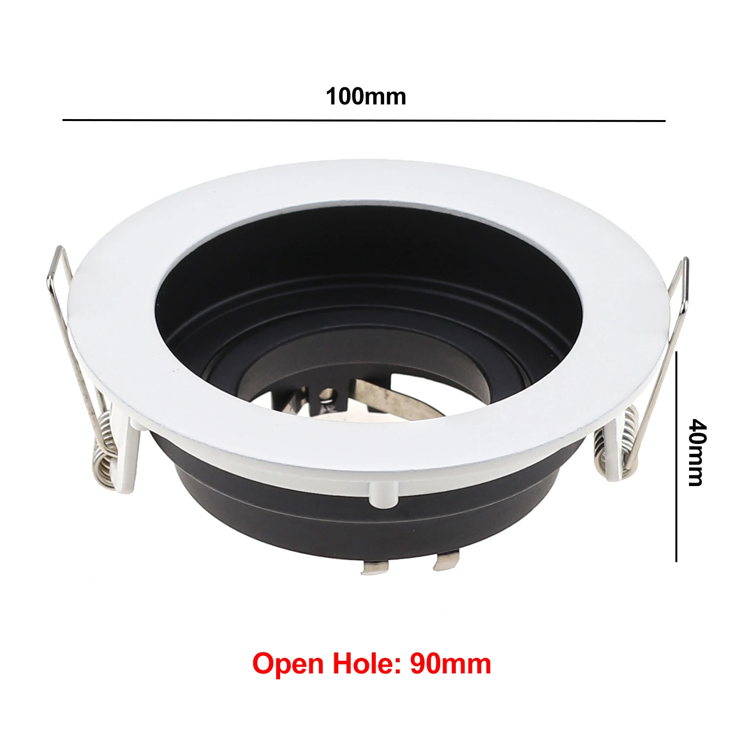 Commercial GU10 MR16 GU5.3 Recessed Ceiling Downlight Housing Fixture Round Square White Black  Color Decorate Home Office Hotel