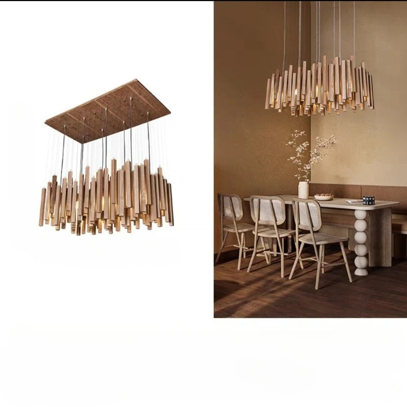 

Modern restaurant lights, designer, art, creativity, bar living room, simplicity, solid wood, chandelier