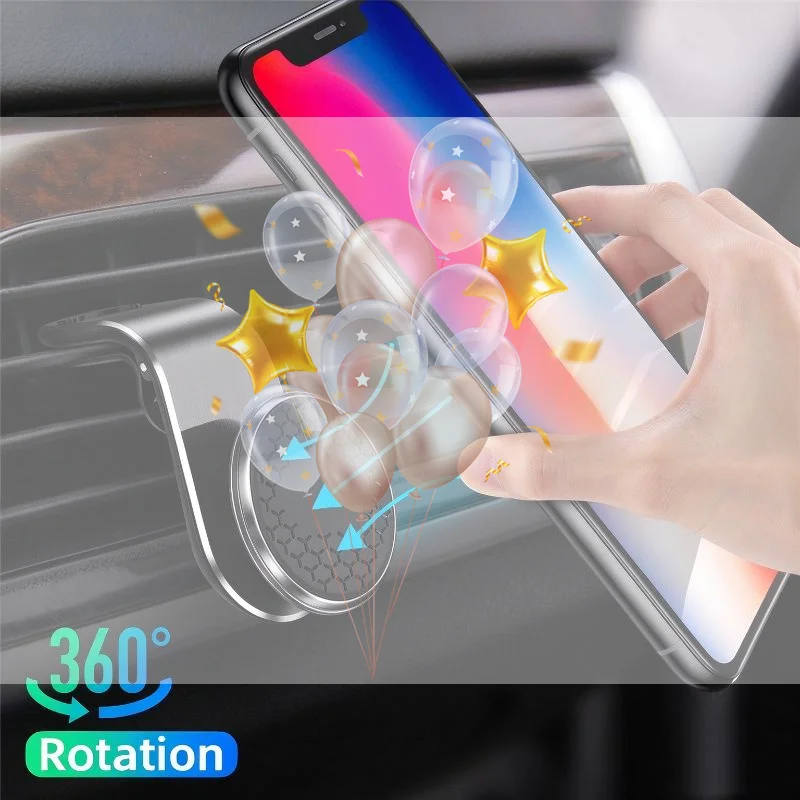 Magnetic Car Phone Holder Strong Suction Magnet Air Vent Mount Universal for iOS Android Phones Hands Free GPS  Use