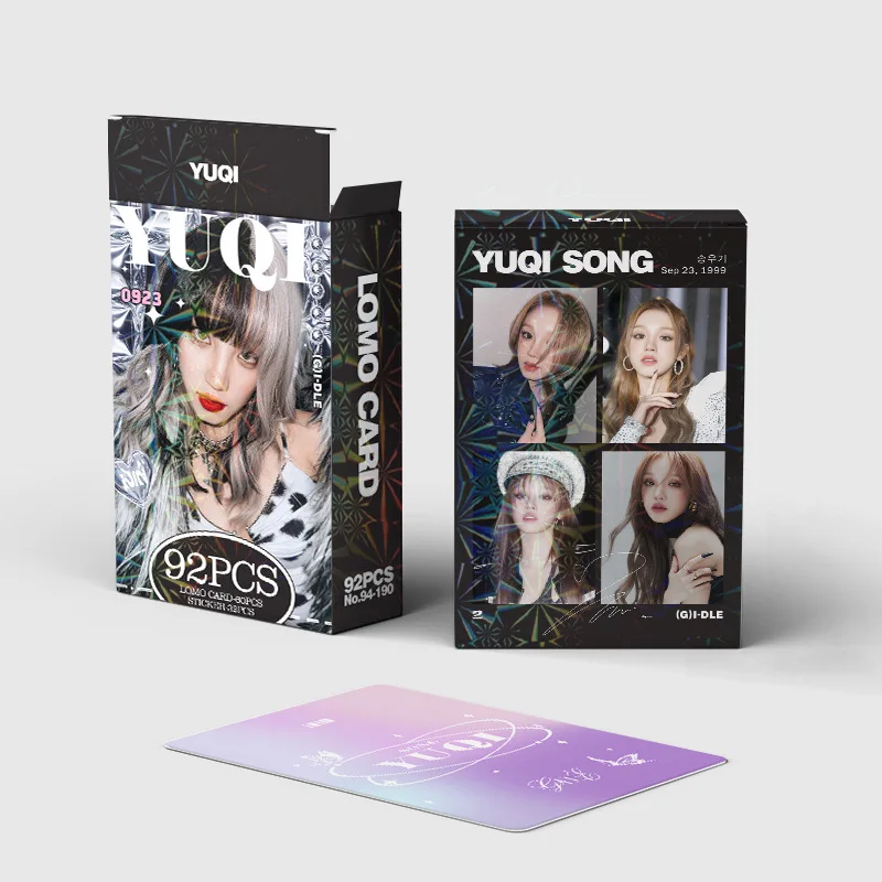 92pcs/set KPOP (G)I-DLE Card Song Yuqi Single Small Card Song Yuqi Album Gidle Female Child Printed Photo Collection Card