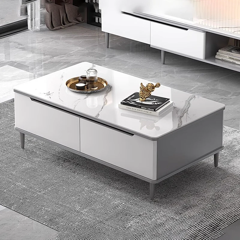 Meja Kopi Nordik Mewah Dekorasi Modern Meja Kopi Glam Desain Unik Minimalis Mesa De Centro Furnitur Ruang Tamu Yang Dapat Ditinggikan