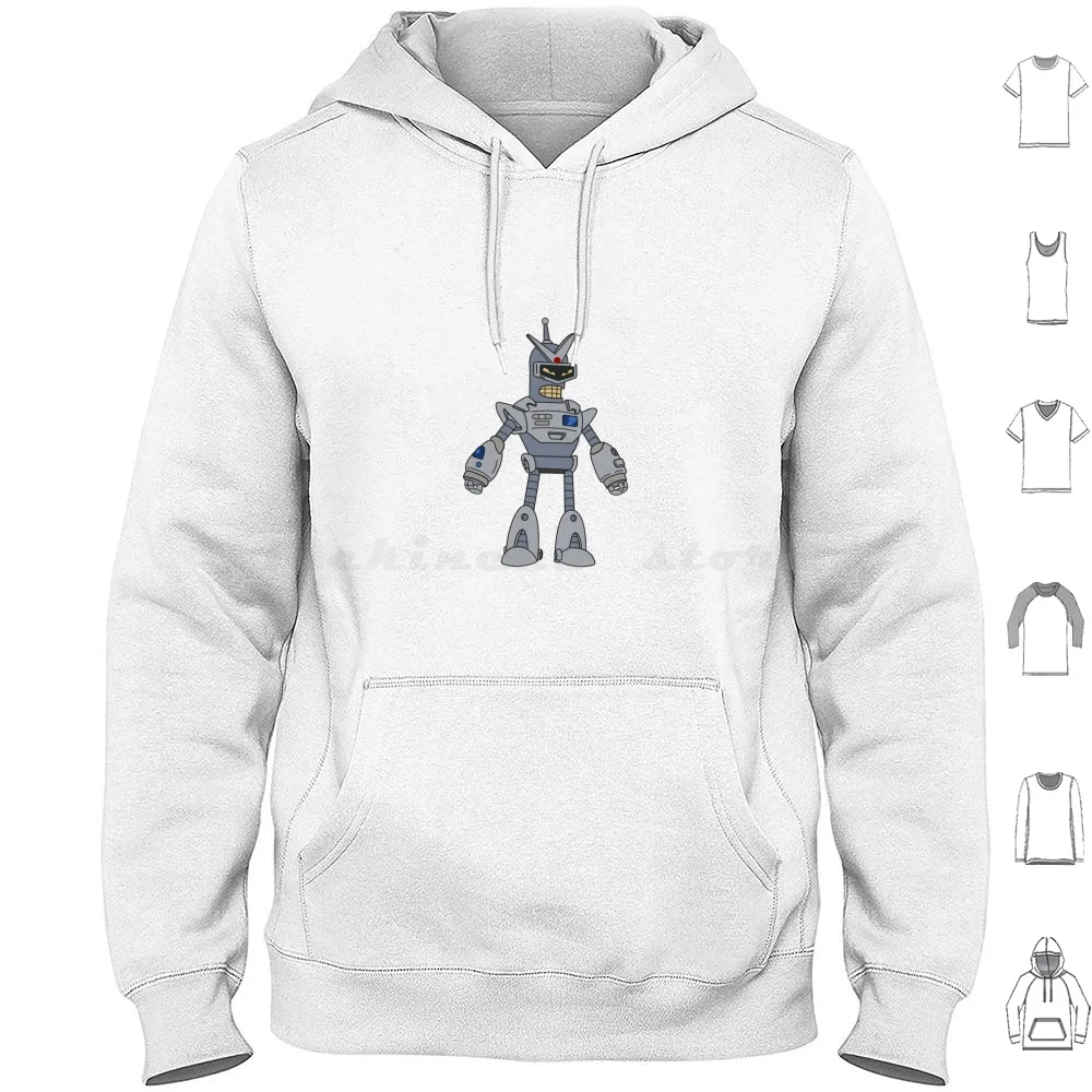 Bender هوديس كم طويل كشك كارتون الكبار الرسوم المتحركة The Fry Tv Show Serie Movie Bender Mr Clean Robot Anime Sleeve