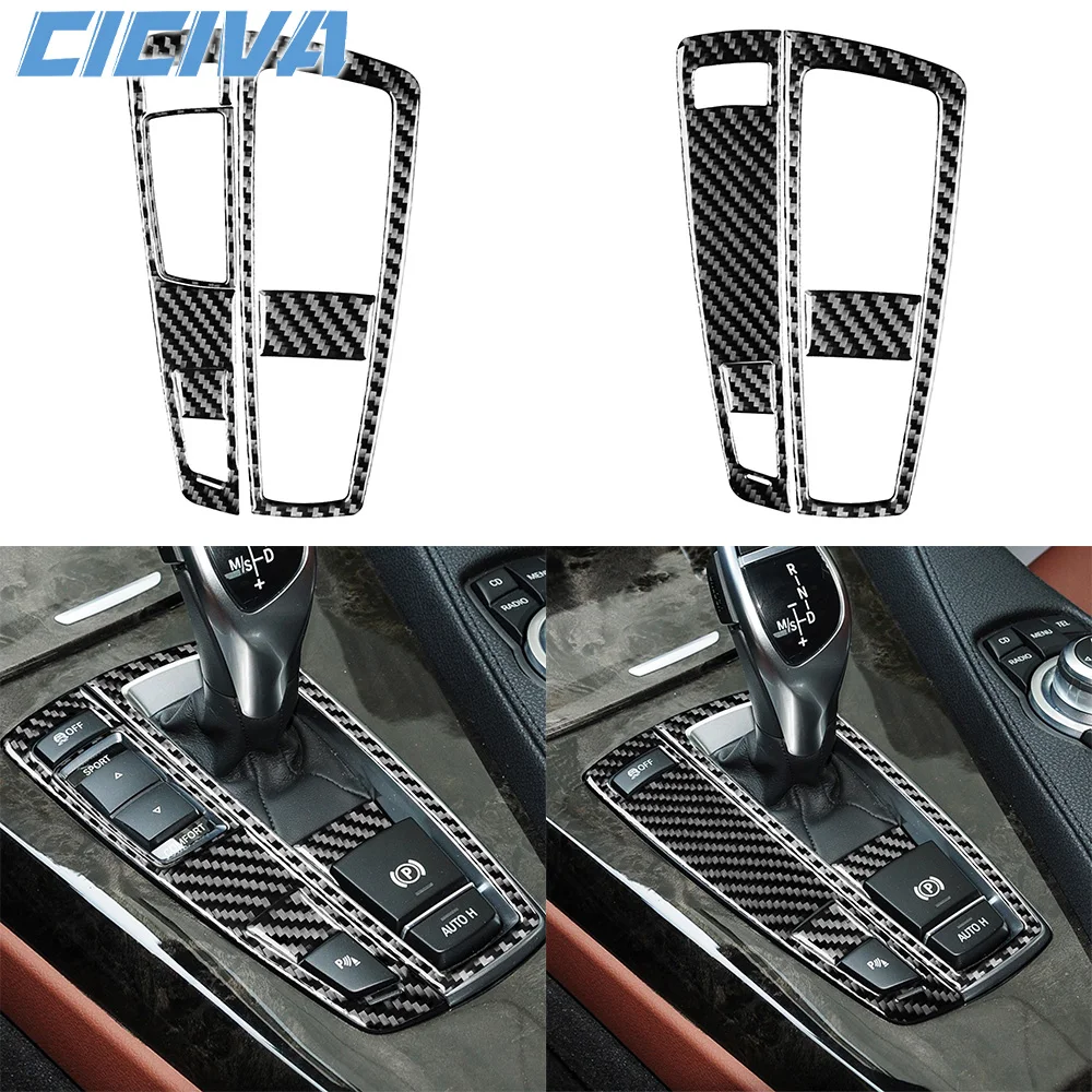 

For BMW 6 Series M6 F12 F13 F06 2011-2018 M Sport Carbon Fiber Gear Shift Panel Cover Car inside Trim Accessories Sticker