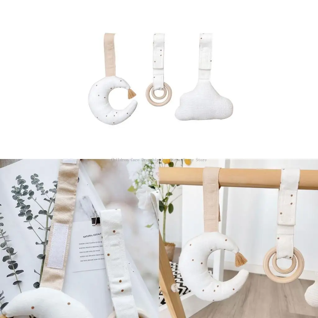 

Cotton Hanging Toy Baby Gym Activity Pendant Toy Infant Sensory Toy 3pcs Set